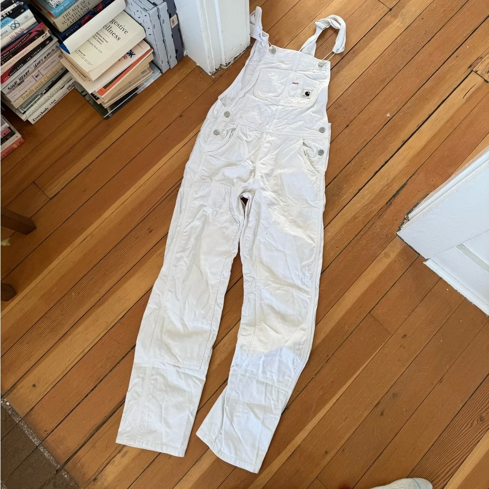 Carhartt WIP White Sonora Denim Overalls - Picture 2 of 5
